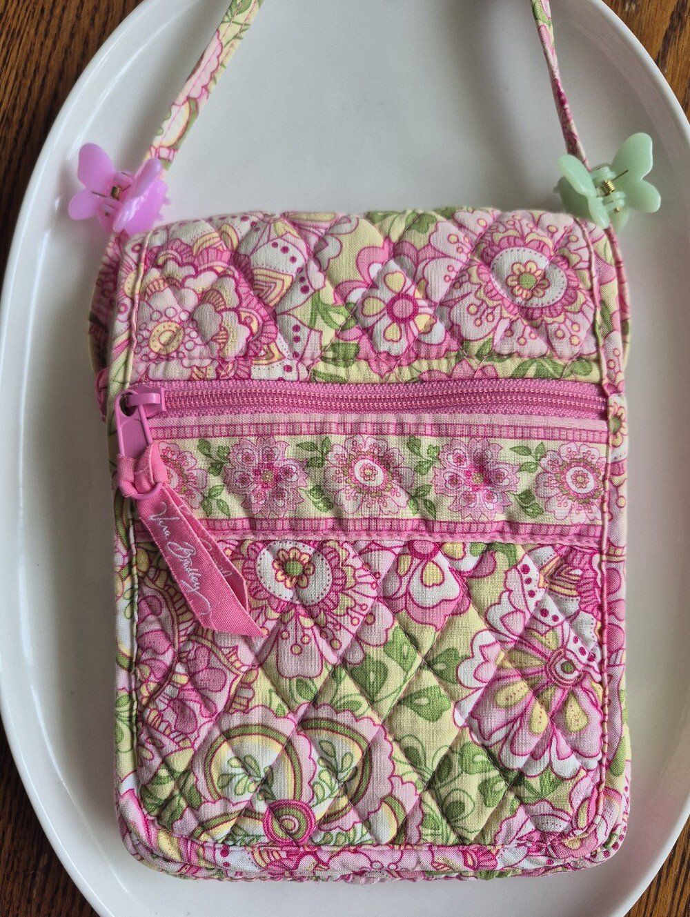 Vera Bradley Petal Pink Crossbody Purse (2006) - Picture 5 of 12